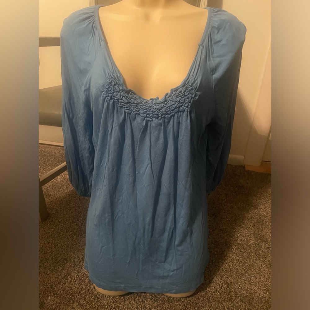 Size Large Willi Smith Blue Blouse